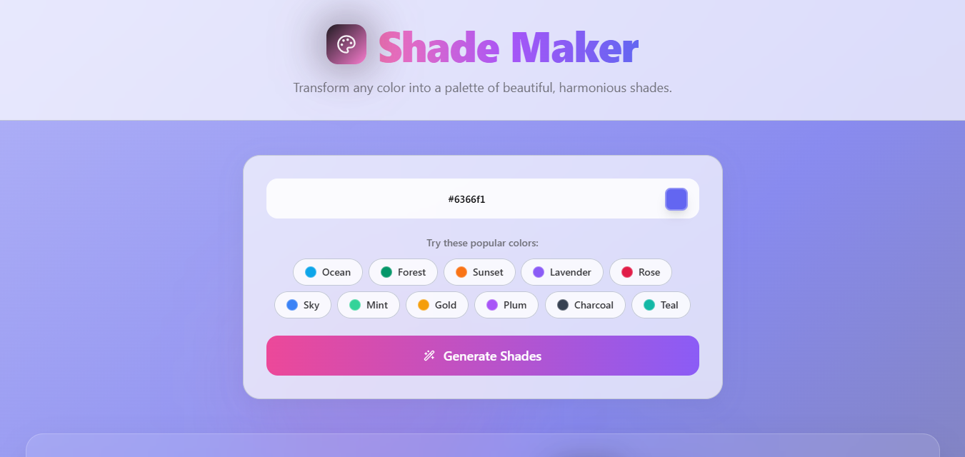 Shade Maker